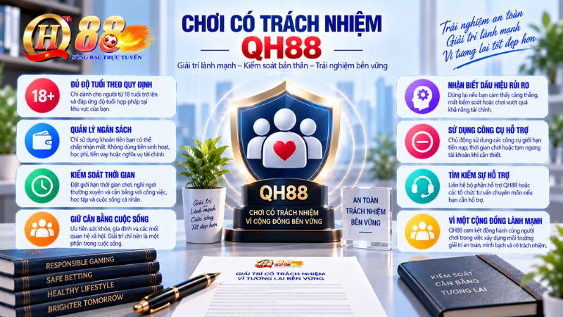 Chơi Có Trách Nhiệm QH88 – Kiểm Soát Rủi Ro & Hỗ Trợ